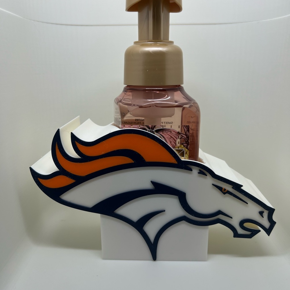 Denver Broncos bath and body works soap holder